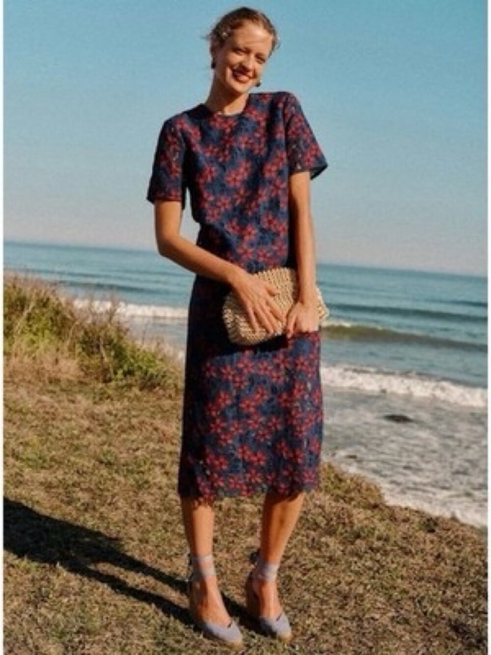 Tuckernuck Pomander Place Midnight Floral lace Seraphina Midi Dress